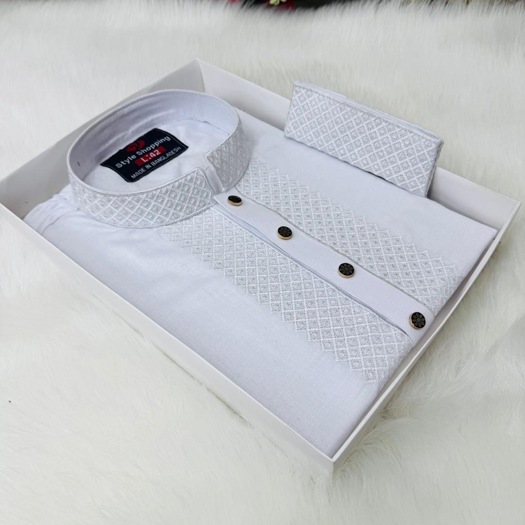 প্রিমিয়াম সাটন কটন পাঞ্জাবি